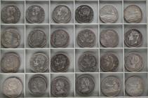 Lots and Collections
Lote 50 monedas 5 Pesetas. 1870 a 1898. GOBIERNO PROVISIONAL a ALFONSO XIII. 1870 (10), 1871 (5), 1876 (5), 1885 (10), 1888 (5),...