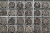Lots and Collections
Lote 57 monedas 5 Pesetas. 1870 a 1898. GOBIERNO PROVISIONAL a ALFONSO XIII. 1870 (3), 71(8), 75(6), 76(2), 77(2), 78(2), 83, 84...