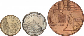 Juan Carlos I
Juan Carlos I
Lote 2 monedas 5, 50 Pesetas y una medalla. 1987, 1922 y 1993. 5 Pesetas 1993 ´Botafumeiro´ variante de cuño, 50 Pesetas...