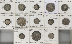 Lots and Collections
Lote 13 monedas 1/2 Real a 1 Escudo. 1767 a 1868. CARLOS III, CARLOS IV e ISABEL II (11). AR. CARLOS III: 1/2 Real Sevilla 1767....