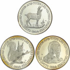World Coins
Andorra
Serie 3 monedas 20 Diners. 1984. AR. Protección Naturaleza: Oso, ardilla y ganso. Tirada máxima: 5.000 piezas. En estuche origin...