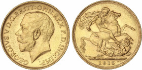 World Coins
Australia
Soberano. 1915-S. JORGE V. SYDNEY. 7,98 grs. AU. (Levísimos golpecitos). Brillo original. Fr-41; KM-29. EBC+.