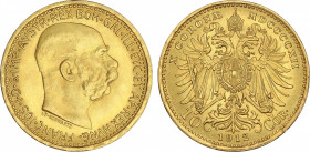 World Coins
Austria
10 Coronas. 1912. FRANCISCO JOSÉ I. 3,38 grs. AU. Reacuñación oficial (Restrike). Fr-513R; KM-2816. SC.