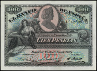 Spanish Banknotes
Spanish Banknotes
100 Pesetas. 15 julio 1907. Catedral de Sevilla. (Arruguitas). Ed-320. EBC.