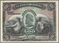 Spanish Banknotes
Spanish Banknotes
500 Pesetas. 28 Enero 1907. (Pequeñas arruguitas, Leves faltas de papel y manchita de óxido en margen superior)....