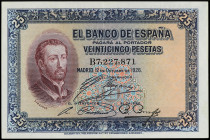 Spanish Banknotes
Spanish Banknotes
25 Pesetas. 12 Octubre 1926. San Francisco Xavier. Serie B. (Leves arrugas). Ed-325a. EBC.