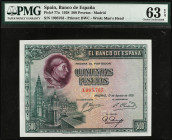 Spanish Banknotes
Spanish Banknotes
500 Pesetas. 15 Agosto 1928. Cardenal Cisneros. Precintado y garantizado por PMG (nº 77a63E1906012030G) como 63 ...