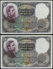 Spanish Banknotes
Spanish Banknotes
Lote 2 billetes 50 Pesetas. 25 Abril 1931. Rosales. Pareja correlativa. Ed-359. SC.