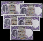 Spanish Banknotes
Spanish Banknotes
Lote 5 billetes 100 Pesetas. 25 Abril 1931. Fernández de Córdoba. Una pareja y un trío correlativo. Ed-360. SC....