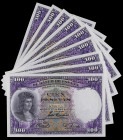Spanish Banknotes
Spanish Banknotes
Lote 10 billetes 100 Pesetas. 25 Abril 1931. Fernández de Córdoba. Una pareja y ocho correlativos. (Leves manchi...