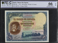 Spanish Banknotes
Spanish Banknotes
500 Pesetas. 7 Enero 1935. Hernán Cortés. Precintado y garantizado por PCGS (nº 699777.66/37561034) como Gem UNC...