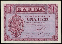 Spanish Banknotes
Estado Español
1 Peseta. 12 Octubre 1937. Serie A. Ed-425. SC.