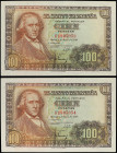 Spanish Banknotes
Estado Español
Lote 2 billetes 100 Pesetas. 2 Mayo 1948. Bayeu. Serie F. Pareja correlativa. (Leves arruguitas). Ed-456a. SC.