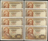 Spanish Banknotes
Estado Español
Lote 8 billetes 100 Pesetas. 2 Mayo 1948. Bayeu. Serie H. Todos correlativos. A EXAMINAR. Ed-456a. SC.