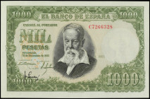 Spanish Banknotes
Estado Español
1.000 Pesetas. 31 Diciembre 1951. Sorolla. Serie C. (Arruguitas). Ed-463a. SC-.