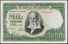 Spanish Banknotes
Estado Español
1.000 Pesetas. 31 Diciembre 1951. Sorolla. Serie C. Ed-463a. EBC.