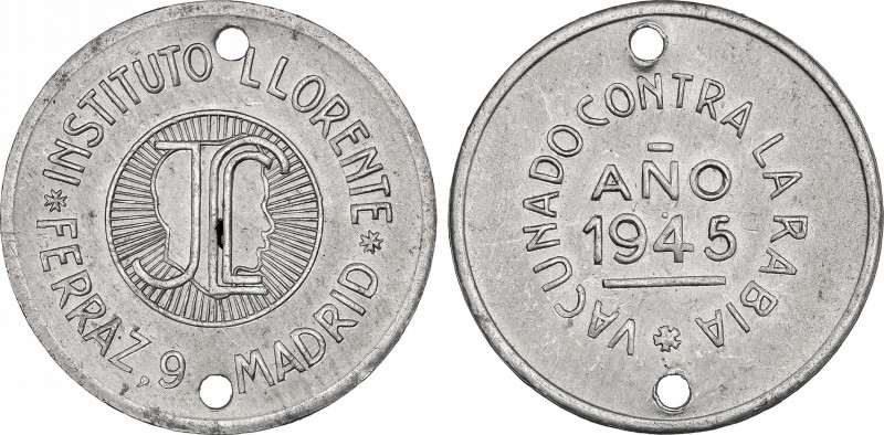 Company Stores and Propaganda Tokens
Ficha Vacuna contra la Rabia. 1945. INSTIT...