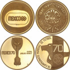 Spanish Medals
Lote 2 medallas deportivas. NUMISMÁTICA IBÉRICA. Total 69,87 grs. AU/917. 45 Ø mm. Olimpiada México 1968 y Campeonato mundial de Fútbo...