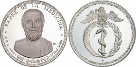 Spanish Medals
Medalla Hipócrates. Anv.: PADRE DE LA MEDICINA. Busto de frente. Rev.: Búho y serpiente. AR. Ø 40 mm. PROOF.