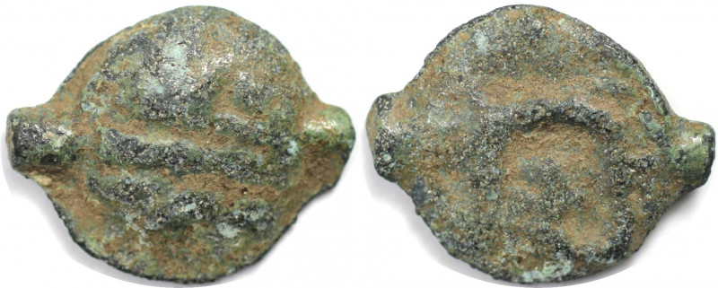 Keltische Münzen, GALLIA. Leuci. Potin ca. 1. Jhdt. v. Chr. 4,16 g. 20,5 mm. Cas...
