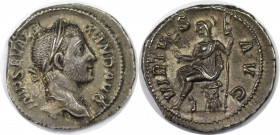 Römische Münzen, MÜNZEN DER RÖMISCHEN KAISERZEIT. Severus Alexander, 222 - 235 n. Chr. Denar 228-231 n. Chr., Mzst. Rom. (3,18 g) Vs.: IMP SEV ALEXAND...