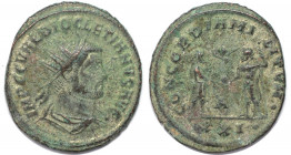 Römische Münzen, MÜNZEN DER RÖMISCHEN KAISERZEIT. Diocletianus 284-305 n. Chr. Antoninianus (3.79 g. 22.5 mm). Vs.: Kopf mit Strahlenkrone n. r. Rs.: ...
