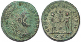 Römische Münzen, MÜNZEN DER RÖMISCHEN KAISERZEIT. Maximianus Herculius, 286-310 n.Chr. Antoninianus (4.07 g. 21.5 mm). Vs.: Kopf mit Strahlenkrone n. ...