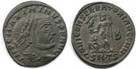 Römische Münzen, MÜNZEN DER RÖMISCHEN KAISERZEIT. Maximinus II. (310-313 n. Chr). Follis. (3.38 g. 22.5 mm) Vs.: IMP C MAXIMINVS PF AVG, Kopf mit Lorb...
