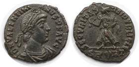 Römische Münzen, MÜNZEN DER RÖMISCHEN KAISERZEIT. Valentinianus I. (364-375 n. Chr). AE. (2.17 g. 18 mm) Vs.: DN VALENTINIANVS PF AVG, Drapierte, küra...