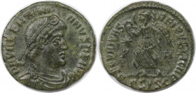 Römische Münzen, MÜNZEN DER RÖMISCHEN KAISERZEIT. Valentinianus I. (364-375 n. Chr). AE. (2.38 g. 18.5 mm) Vs.: DN VALENTINIANVS PF AVG, Drapierte, kü...