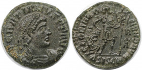 Römische Münzen, MÜNZEN DER RÖMISCHEN KAISERZEIT. Gratianus (367-383 n. Chr). AE, 367-375 n. Chr., Siscia. (2.49 g. 17.5 mm) Vs.: D N GRATIANVS PF AVG...