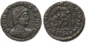 Römische Münzen, MÜNZEN DER RÖMISCHEN KAISERZEIT. Gratianus (367-383 n. Chr). AE, 367-375 n. Chr., Siscia. (2.78 g. 18 mm) Vs.: D N GRATIANVS PF AVG, ...