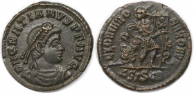 Römische Münzen, MÜNZEN DER RÖMISCHEN KAISERZEIT. Gratianus (367-383 n. Chr). AE, 367-375 n. Chr., Siscia. (2.20 g. 18.5 mm) Vs.: D N GRATIANVS PF AVG...