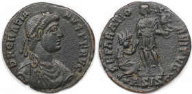 Römische Münzen, MÜNZEN DER RÖMISCHEN KAISERZEIT. Gratianus (367-383 n. Chr). Ae 2, 378-383 n. Chr., Siscia. (3.58 g. 22.5 mm) Vs.: D N GRATIANVS PF A...