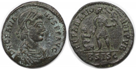 Römische Münzen, MÜNZEN DER RÖMISCHEN KAISERZEIT. Gratianus (367-383 n. Chr). Ae 2, 378-383 n. Chr., Siscia. (4.78 g. 23.5 mm) Vs.: D N GRATIANVS PF A...