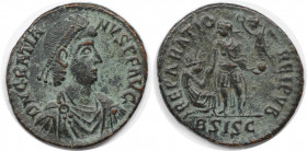 Römische Münzen, MÜNZEN DER RÖMISCHEN KAISERZEIT. Gratianus (367-383 n. Chr). Ae 2, 378-383 n. Chr., Siscia. (5.25 g. 24 mm) Vs.: D N GRATIANVS PF AVG...