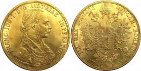 RDR – Habsburg – Österreich, KAISERREICH ÖSTERREICH. Franz Joseph I. (1848-1916). 4 Dukaten 1906, Wien. Gold. 13,93 g. Jaeger 345, Fr: 487, Herinek: 6...