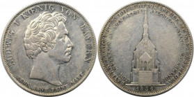 Altdeutsche Münzen und Medaillen, BAYERN / BAVARIA. Ludwig I. (1825-1848). Konv.-Taler 1836, Otto-Kapelle. Silber. Dav. 579, AKS 138, Kahnt 98, Thun 7...