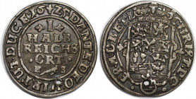Altdeutsche Münzen und Medaillen, BRAUNSCHWEIG - LÜNEBURG - CELLE. Christian von Minden (1611-1633). 1/8 Taler (1/2 Reichsort) 1625 HS, Silber. 3.6 g....