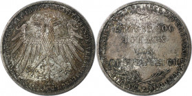 Altdeutsche Münzen und Medaillen, FRANKFURT - STADT. Erzherzog Johann von Österreich. Doppelgulden 1848, Silber. Jaeger 46, Thun 135, AKS 39. Vorzügli...