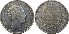 Altdeutsche Münzen und Medaillen, SACHSEN- ALBERTINE. Friedrich August II. (1836-1854). Taler 1837, Silber. AKS 97. Sehr schön+