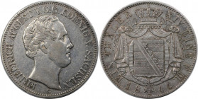 Altdeutsche Münzen und Medaillen, SACHSEN- ALBERTINE. Friedrich August II. (1836-1854). Taler 1844 G, Silber. AKS 99. Sehr schön