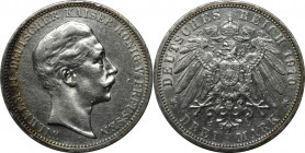 Deutsche Münzen und Medaillen ab 1871, REICHSSILBERMÜNZEN, Preußen, Wilhelm II. (1888-1918). 3 Mark 1910 A, Silber. Jaeger 103. Sehr schön-vorzüglich....