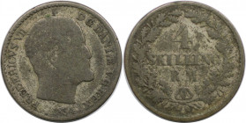 Europäische Münzen und Medaillen, Dänemark / Denmark. Frederick VII. 4 Skilling Rigsmont 1854. Billon. KM 758.1. Schön-sehr schön