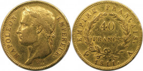 Europäische Münzen und Medaillen, Frankreich / France. Napoleon I. Bonaparte (1804-1814, 1815). 40 Francs 1811 A, Paris. Gold. 12,85 g. KM 696.1, Frbg...