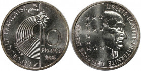 Europäische Münzen und Medaillen, Frankreich / France. Robert Schuman. 100 Francs 1986. 7.0 g. 0.900 Silber. 0.20 OZ. KM 958a. UNC
