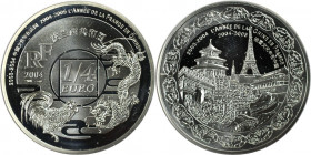 Europäische Münzen und Medaillen, Frankreich / France. Jahr von China in Frankreich. 1/4 Euro 2004. 22,20 g. 0.900 Silber. 0.64 OZ. KM 2017. Polierte ...