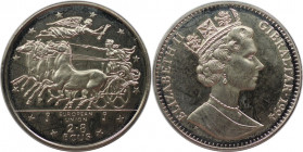 Europäische Münzen und Medaillen, Gibraltar. 2.8 Ecus 1994. Stempelglanz. Patina. Fingerabdrücke.