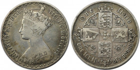 Europäische Münzen und Medaillen, Großbritannien / Vereinigtes Königreich / UK / United Kingdom. 2 Shillings (Florin) 1859, Silber. KM 746.1. Spink 38...