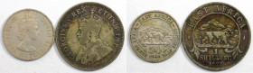 Europäische Münzen und Medaillen, Großbritannien / Vereinigtes Königreich / UK / United Kingdom. Britisch-Ostafrika. 1/2 Shilling 1960, 1 Shilling 192...